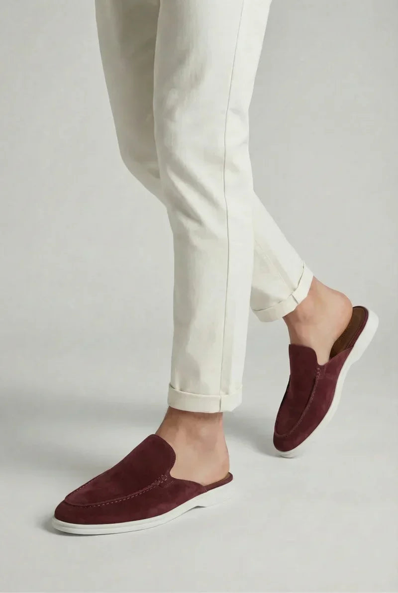 Bordeaux Suède Yacht Mule