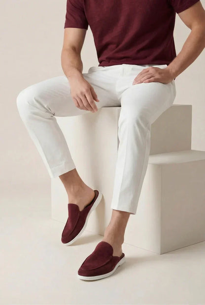 Bordeaux Suède Yacht Mule