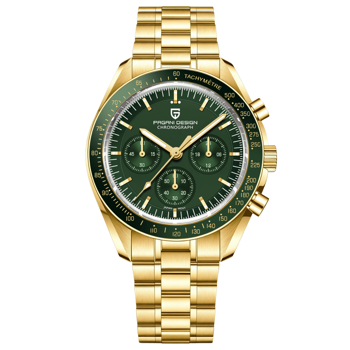 Bartichner - PD-1701 Gold Green - Chronograph Quartz - 40mm