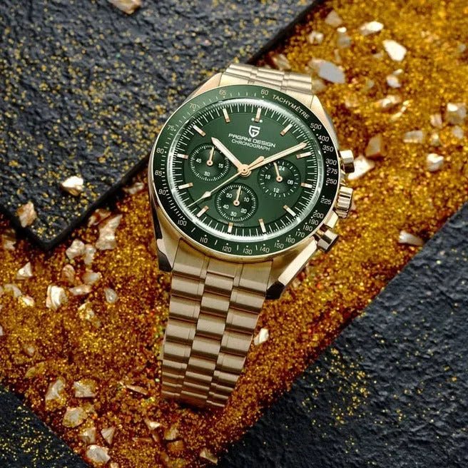 Bartichner - PD-1701 Gold Green - Chronograph Quartz - 40mm