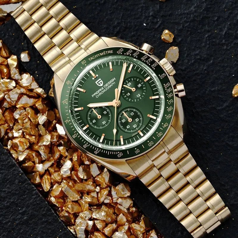 Bartichner - PD-1701 Gold Green - Chronograph Quartz - 40mm