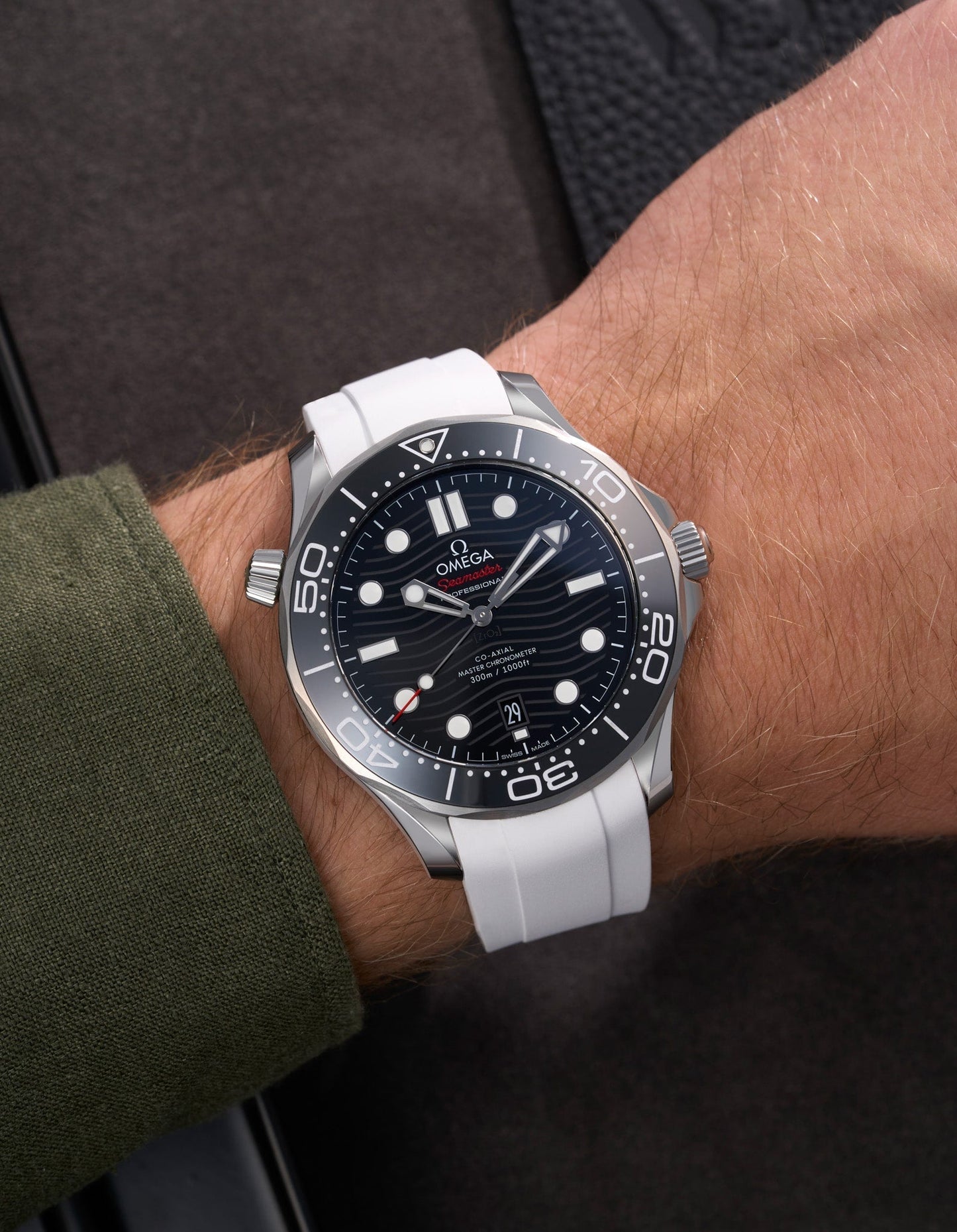 Rubber Strap for Omega Seamaster Diver 300 42mm Black