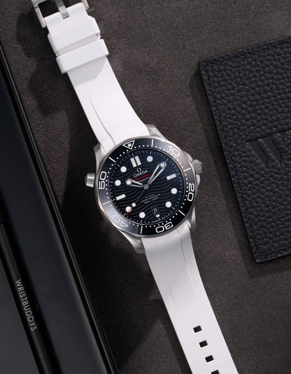 Rubber Strap for Omega Seamaster Diver 300 42mm Black