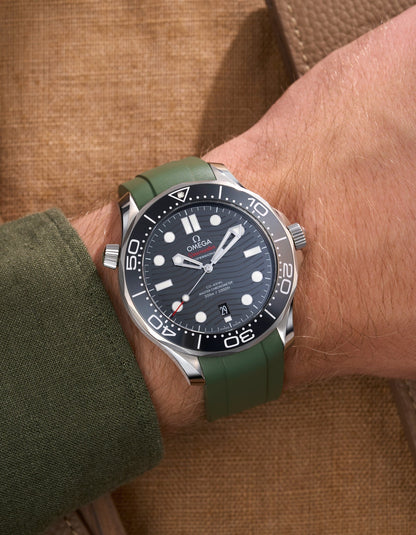 Rubber Strap for Omega Seamaster Diver 300 42mm Black