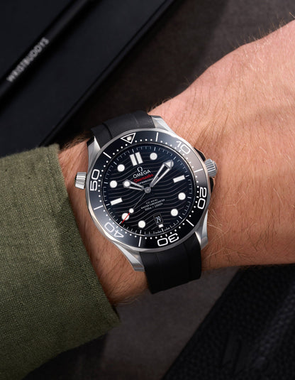 Rubber Strap for Omega Seamaster Diver 300 42mm Black