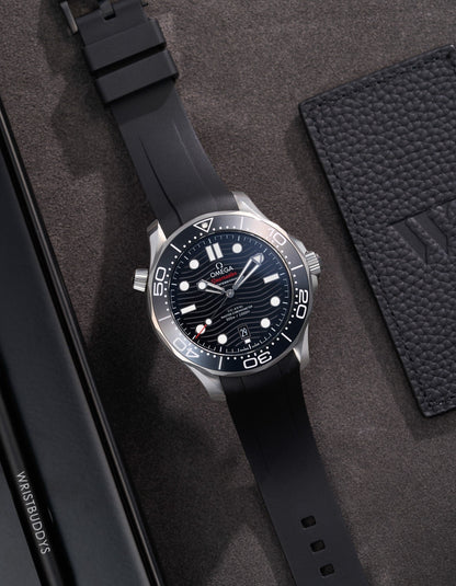 Rubber Strap for Omega Seamaster Diver 300 42mm Black