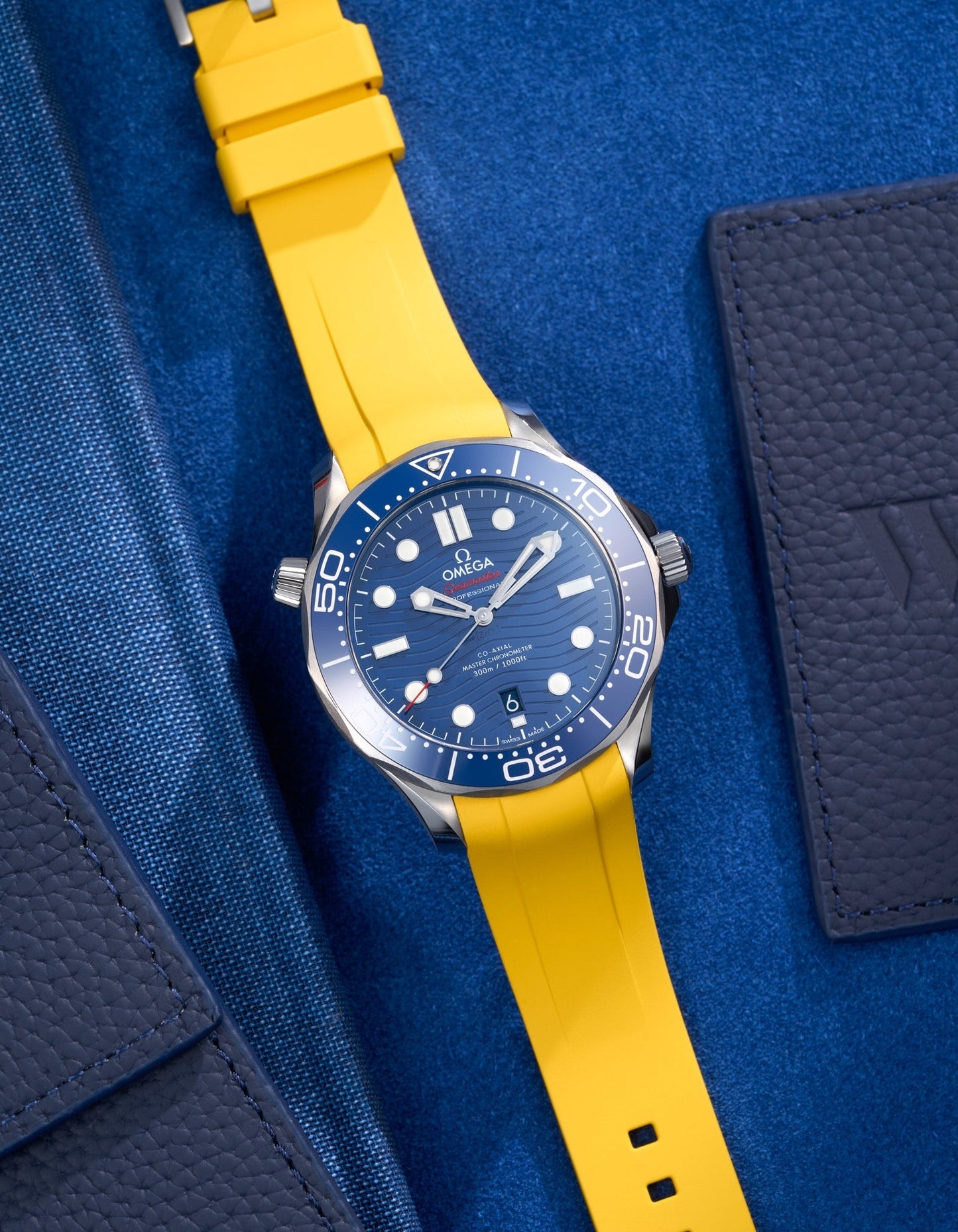 Rubber Strap for Omega Seamaster Diver 300 42mm Blue