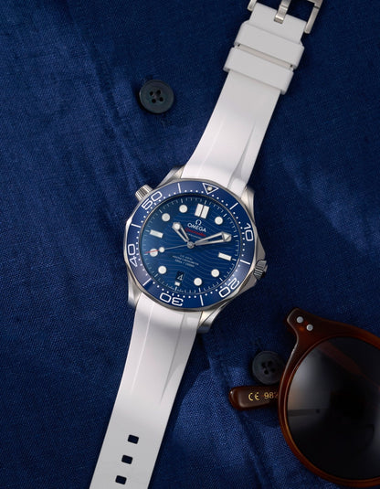 Rubber Strap for Omega Seamaster Diver 300 42mm Blue