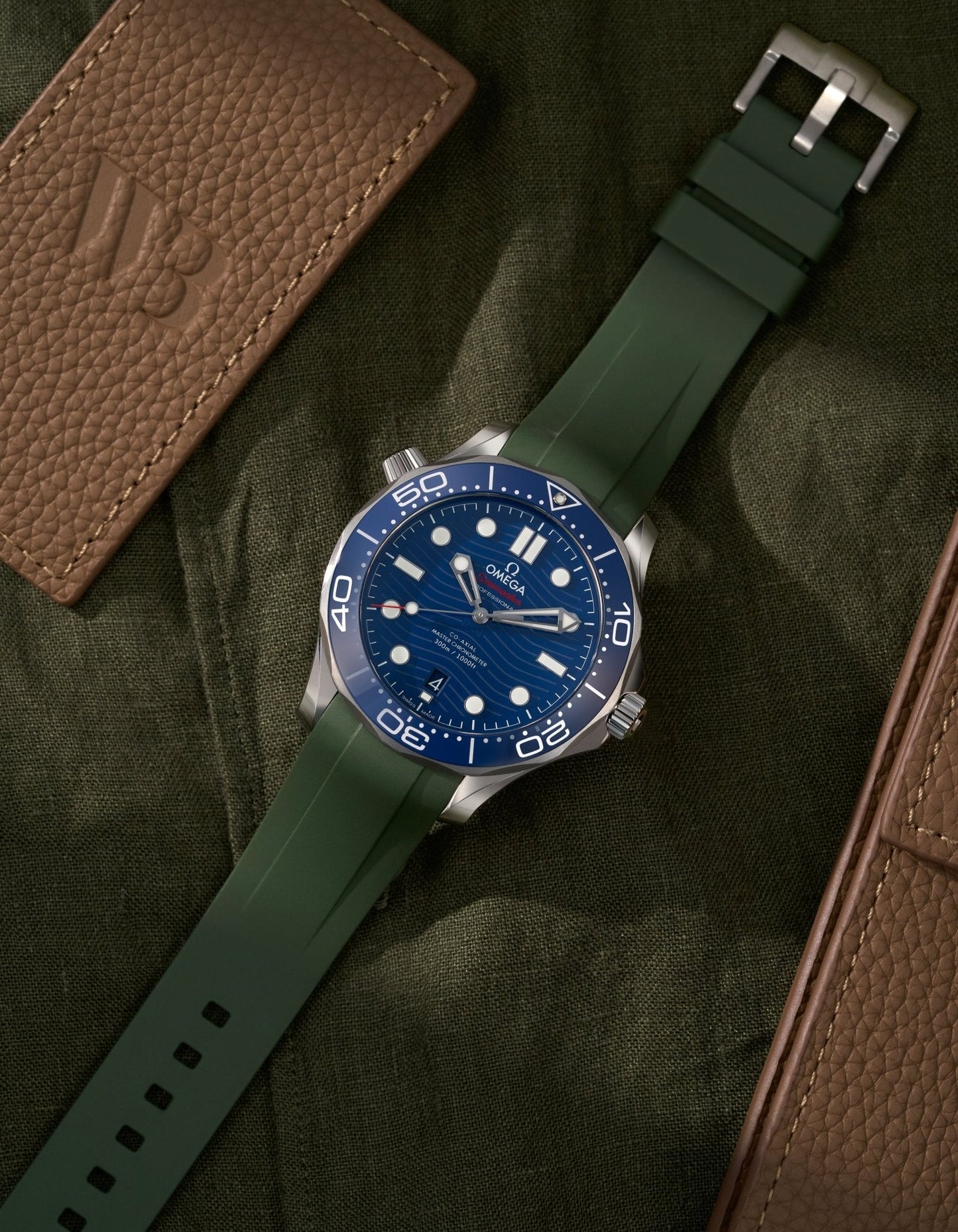 Rubber Strap for Omega Seamaster Diver 300 42mm Blue