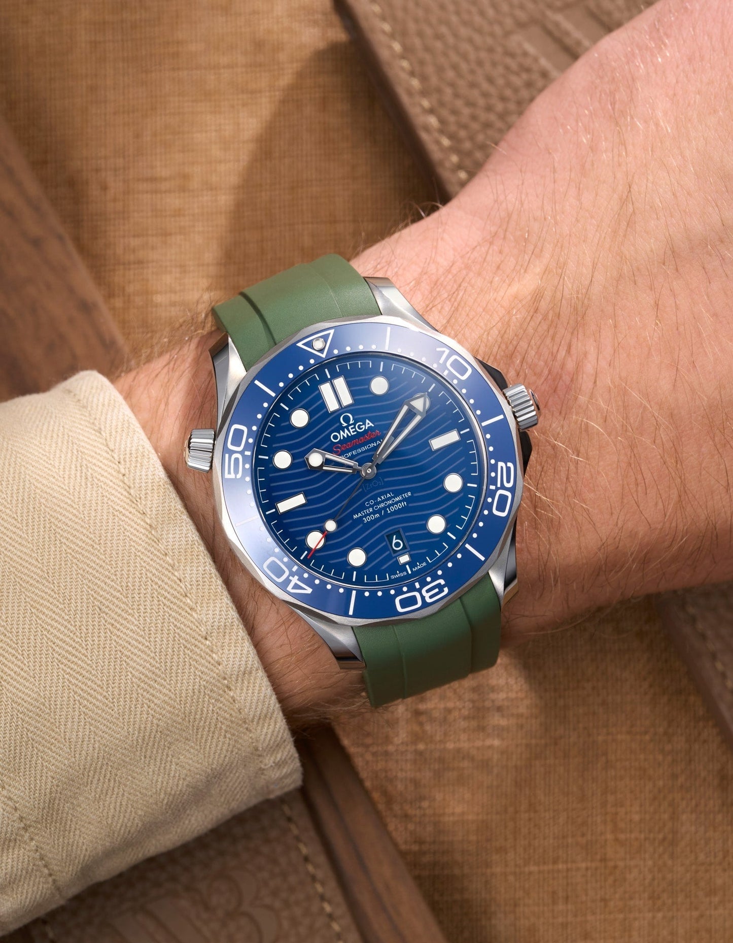Rubber Strap for Omega Seamaster Diver 300 42mm Blue