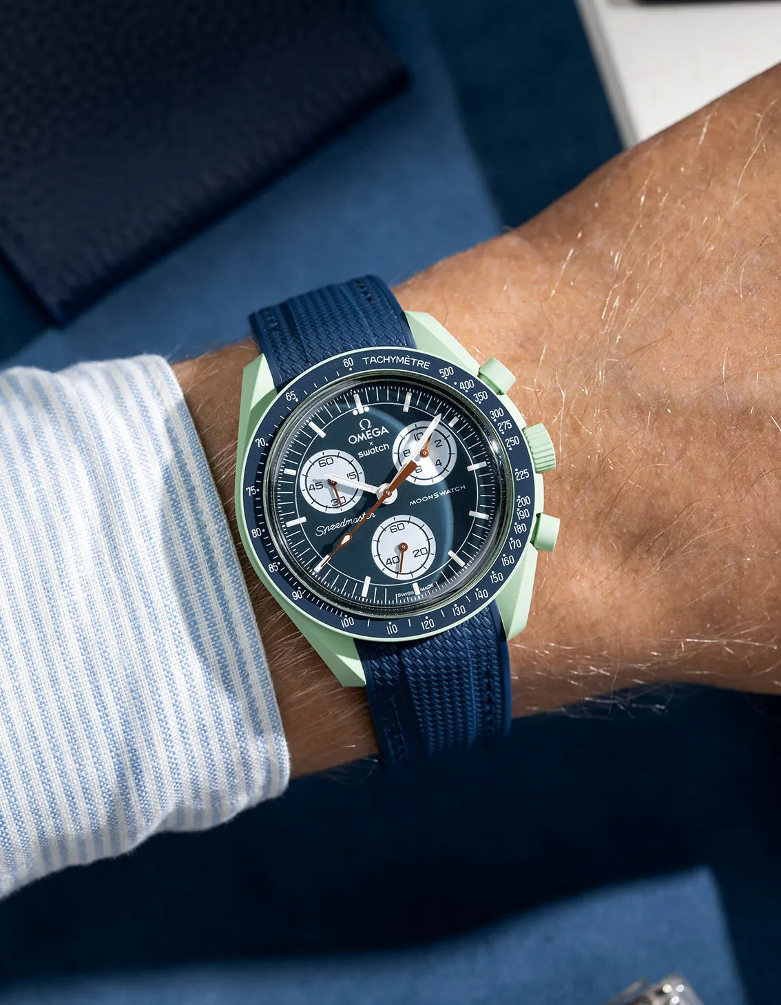 Curved Vertech Rubber Strap - Blue