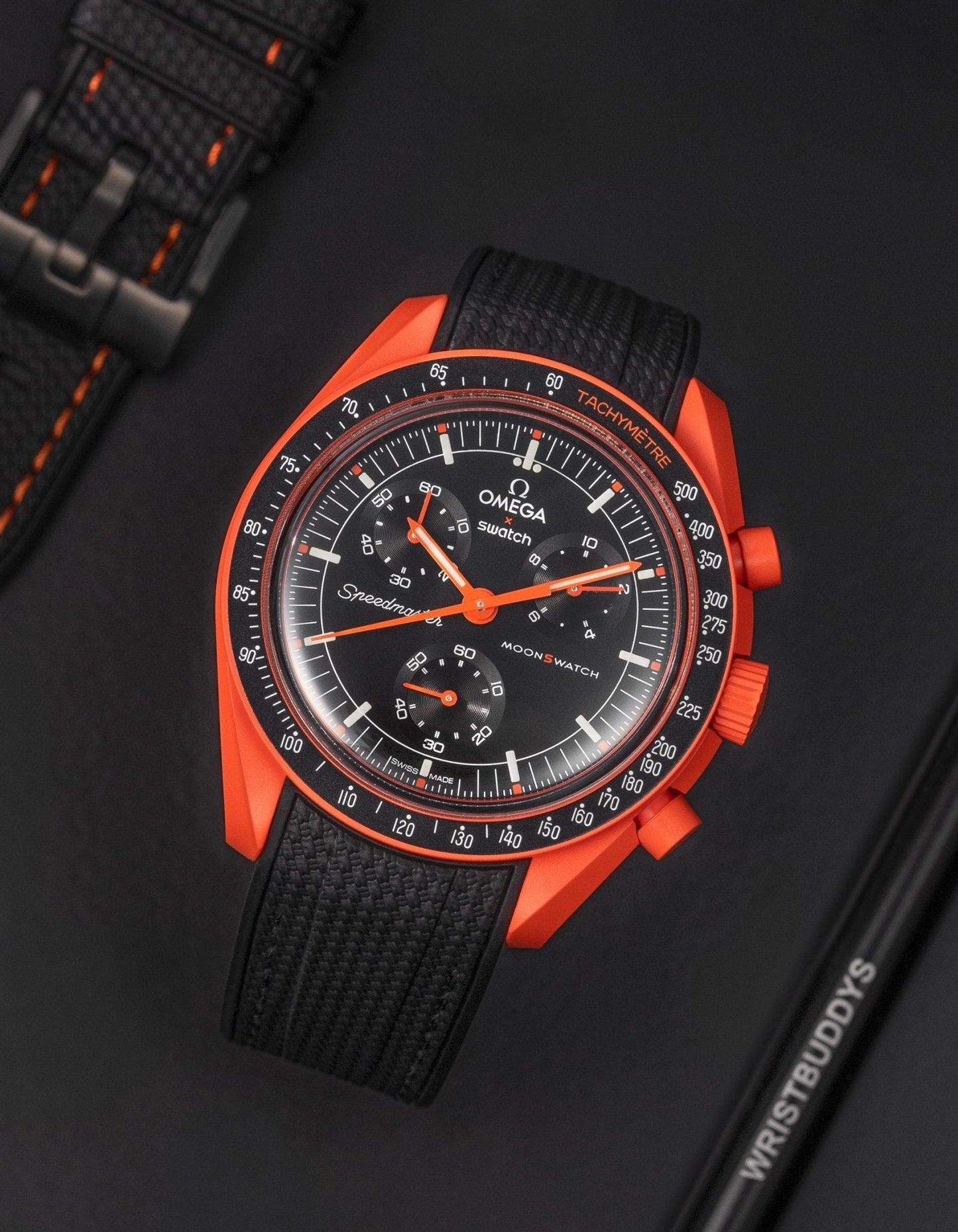 Rubber Strap for Omega X Swatch MoonSwatch Mission On Earth - Lava