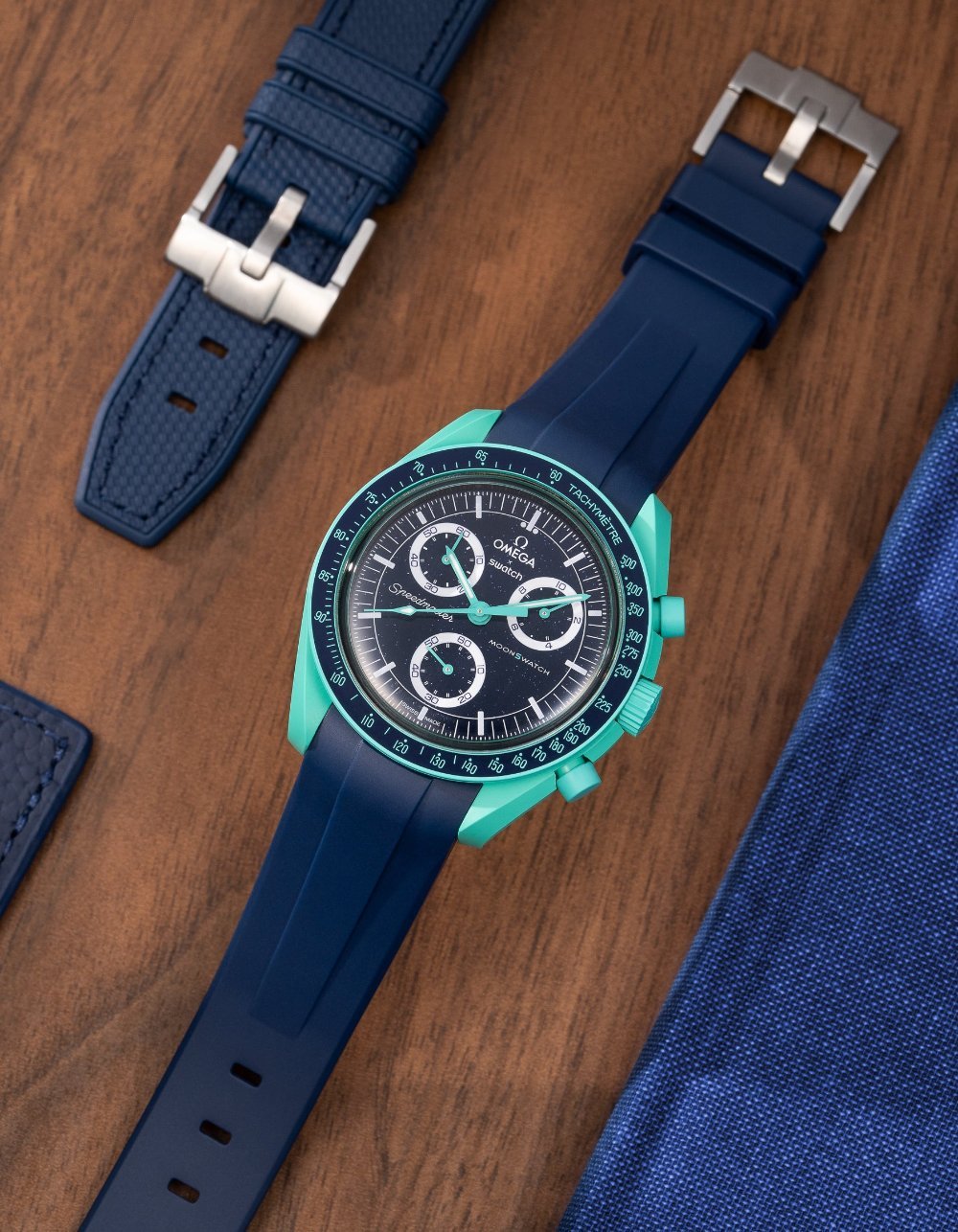 Rubber Strap for Omega X Swatch MoonSwatch Mission On Earth - Polar Lights
