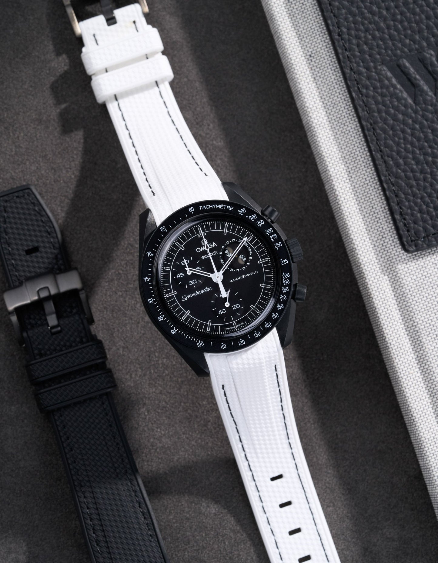Rubber Strap for Omega X Swatch MoonSwatch Mission to The Moonphase - New Moon