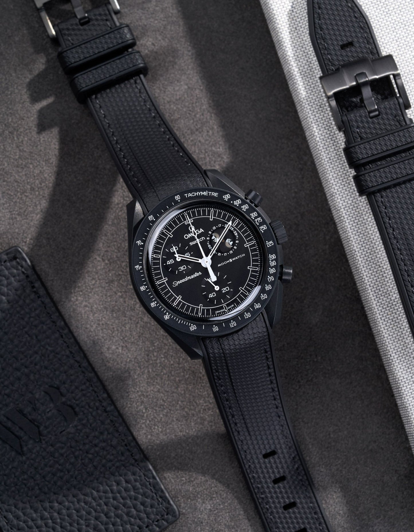 Rubber Strap for Omega X Swatch MoonSwatch Mission to The Moonphase - New Moon