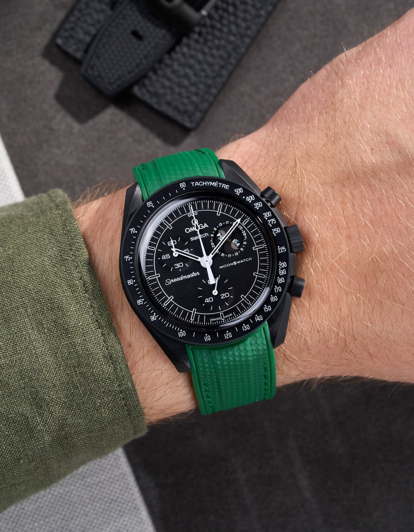 Rubber Strap for Omega X Swatch MoonSwatch Mission to The Moonphase - New Moon
