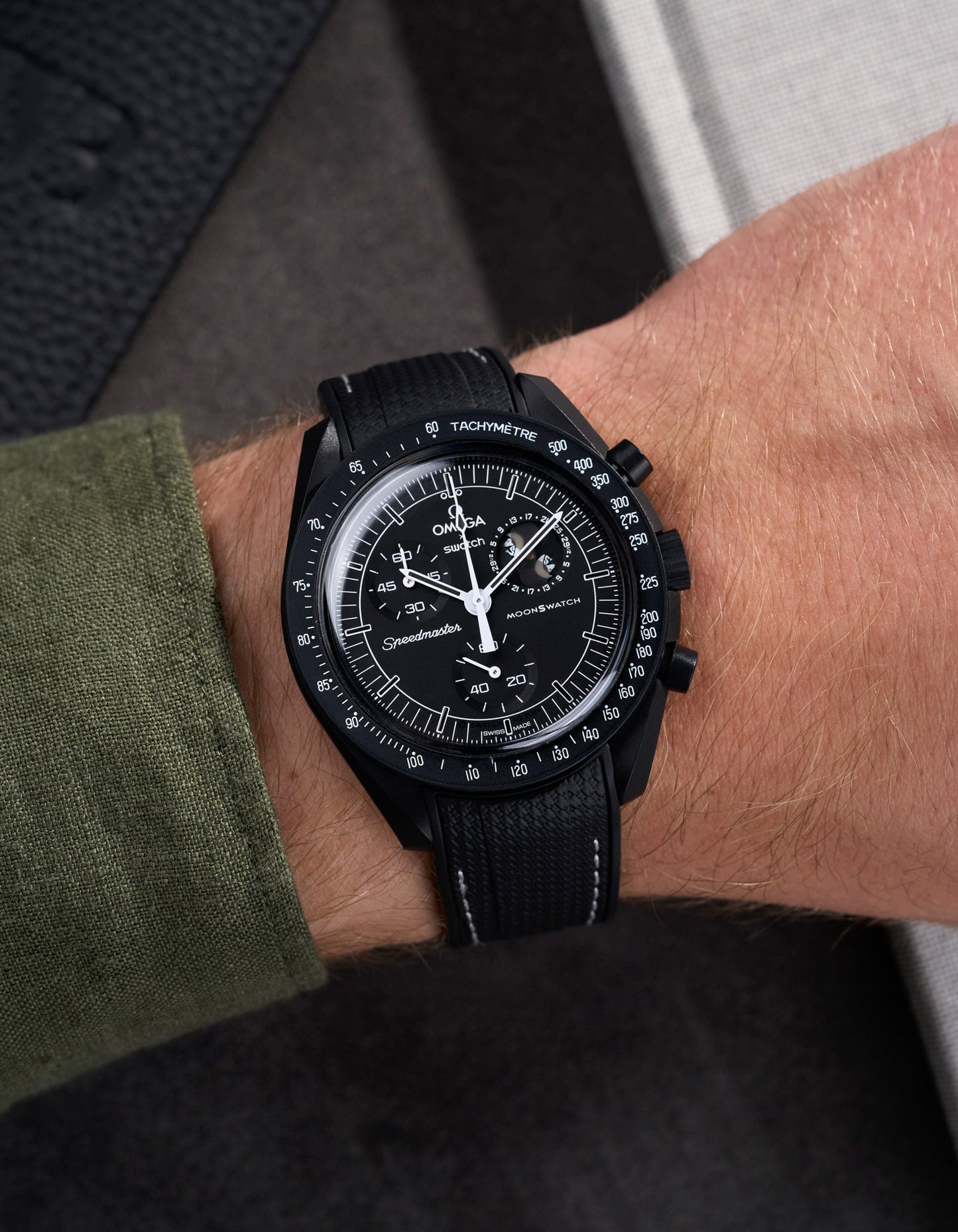 Rubber Strap for Omega X Swatch MoonSwatch Mission to The Moonphase - New Moon
