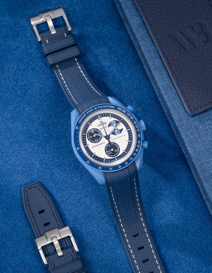 Rubber Strap for Omega X Swatch MoonSwatch Mission to the Super Blue Moonphase