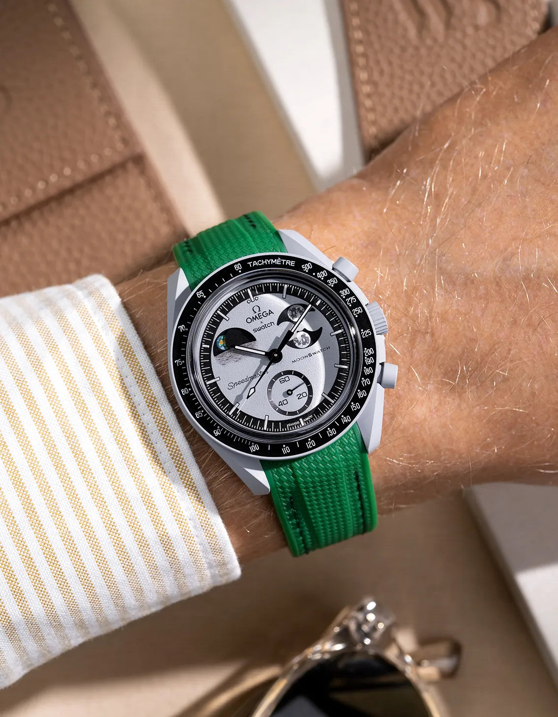 Curved Vertech Rubber Strap - Green