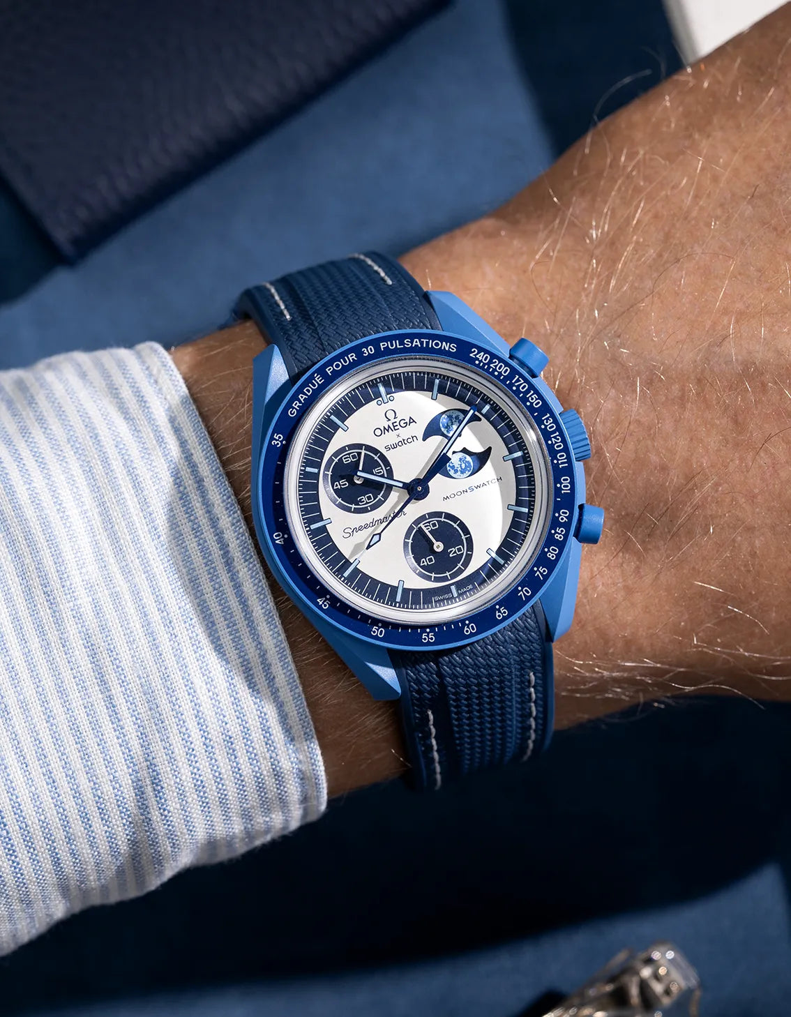 Rubber Strap for Omega X Swatch MoonSwatch Mission to the Super Blue Moonphase