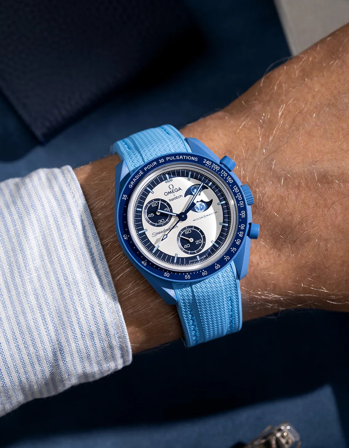 Rubber Strap for Omega X Swatch MoonSwatch Mission to the Super Blue Moonphase