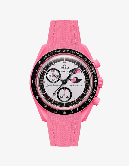 Rubber Strap for Omega X Swatch MoonSwatch Mission to The Pink Moonphase