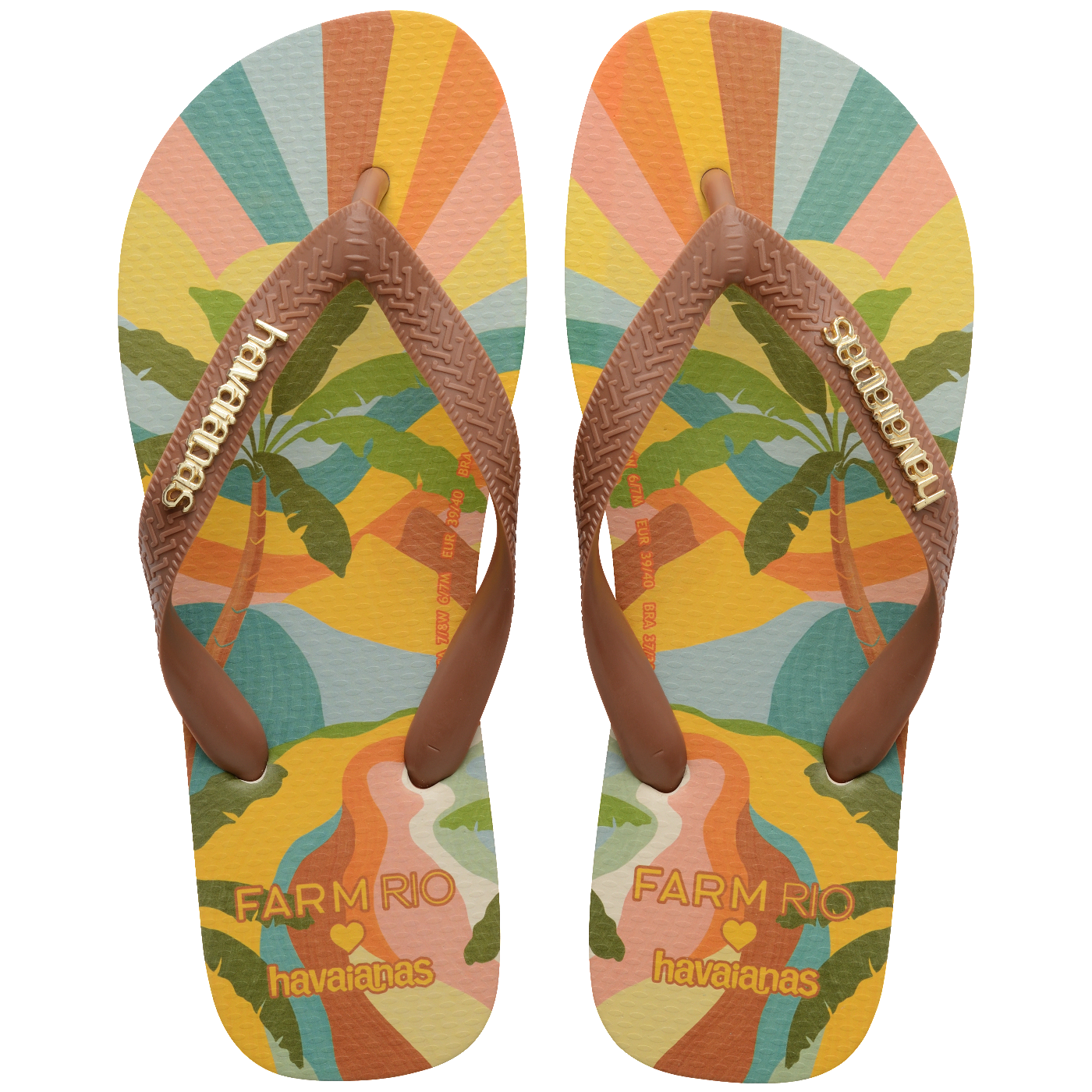 Chinelo Havaianas Farm Paisagem Carioca