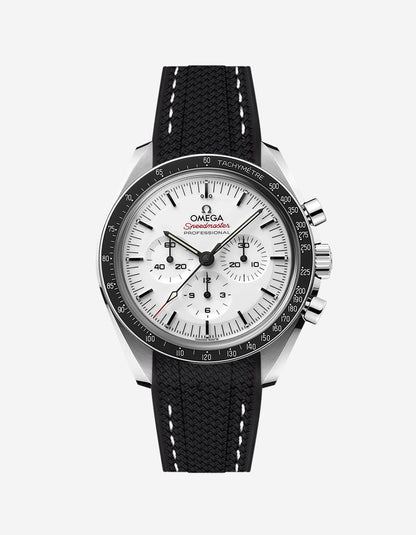 Vertech Rubber Strap for Omega Speedmaster - White Dial
