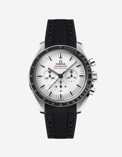 Vertech Rubber Strap for Omega Speedmaster - White Dial