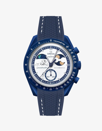 Rubber Strap For Omega x Swatch MoonSwatch Mission To Earthphase - Moonshine Gold