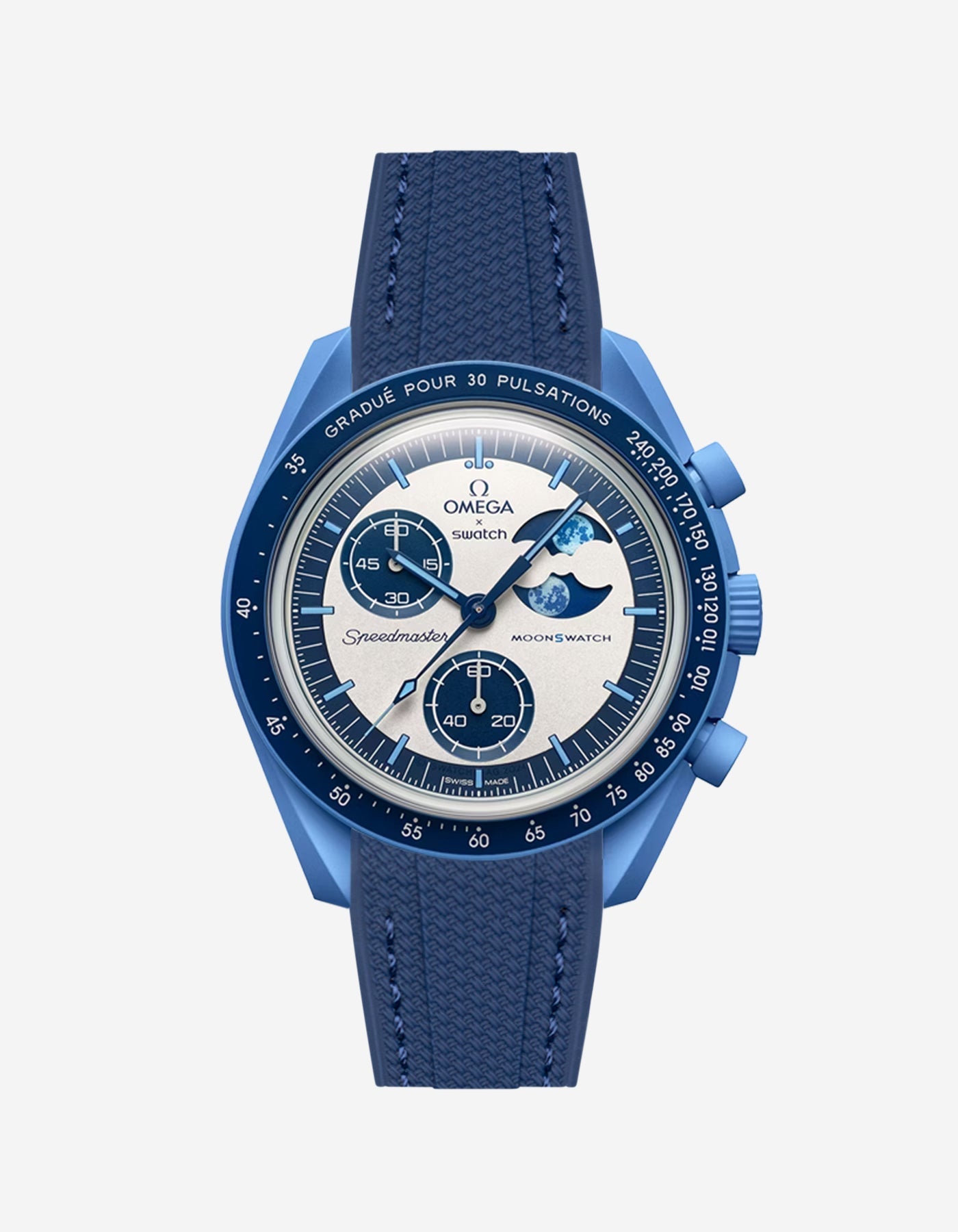 Rubber Strap for Omega X Swatch MoonSwatch Mission to the Super Blue Moonphase