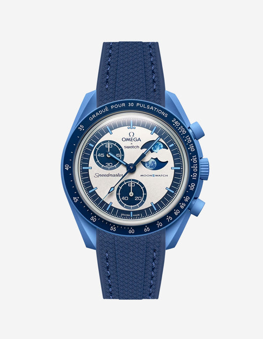 Rubber Strap for Omega X Swatch MoonSwatch Mission to the Super Blue Moonphase