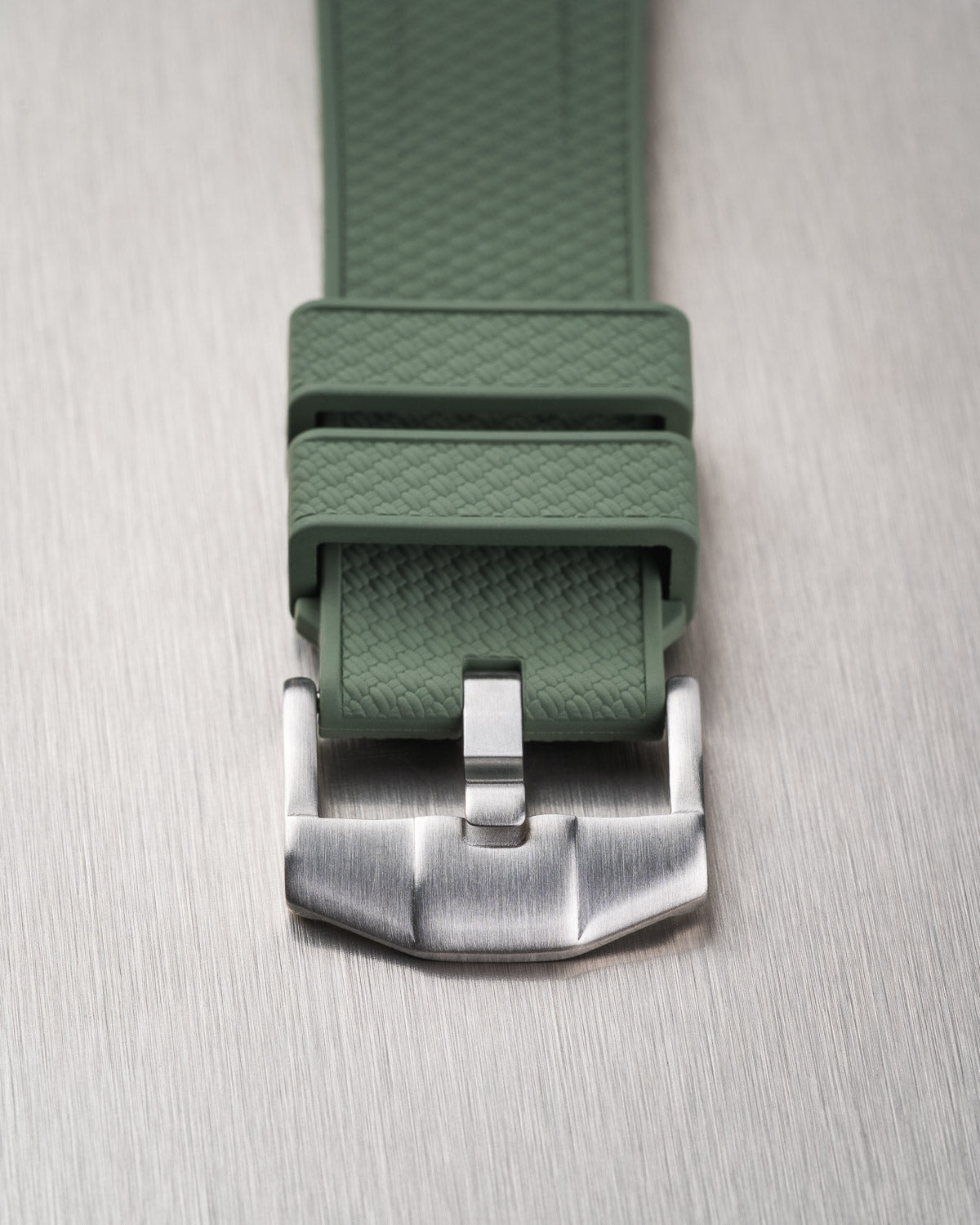 FKM Rubber Strap for Omega Seamaster 300 Diver - Military Green