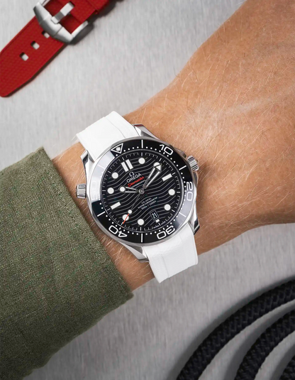 Rubber Strap for Omega Seamaster Diver 300 42mm Black