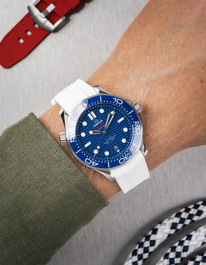 Rubber Strap for Omega Seamaster Diver 300 42mm Green