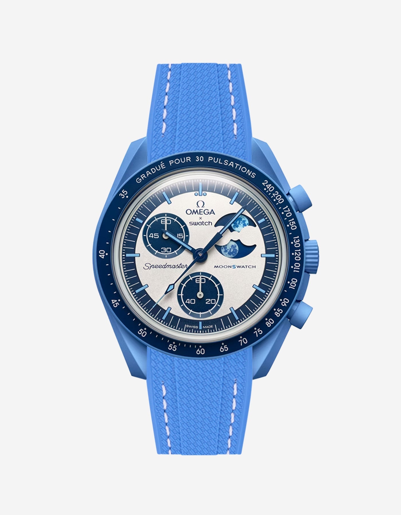 Rubber Strap for Omega X Swatch MoonSwatch Mission to the Super Blue Moonphase