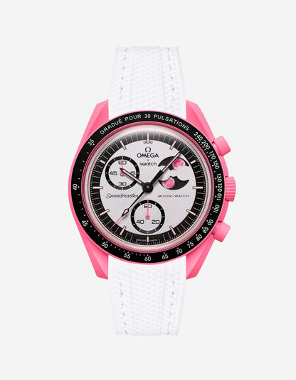 Rubber Strap for Omega X Swatch MoonSwatch Mission to The Pink Moonphase
