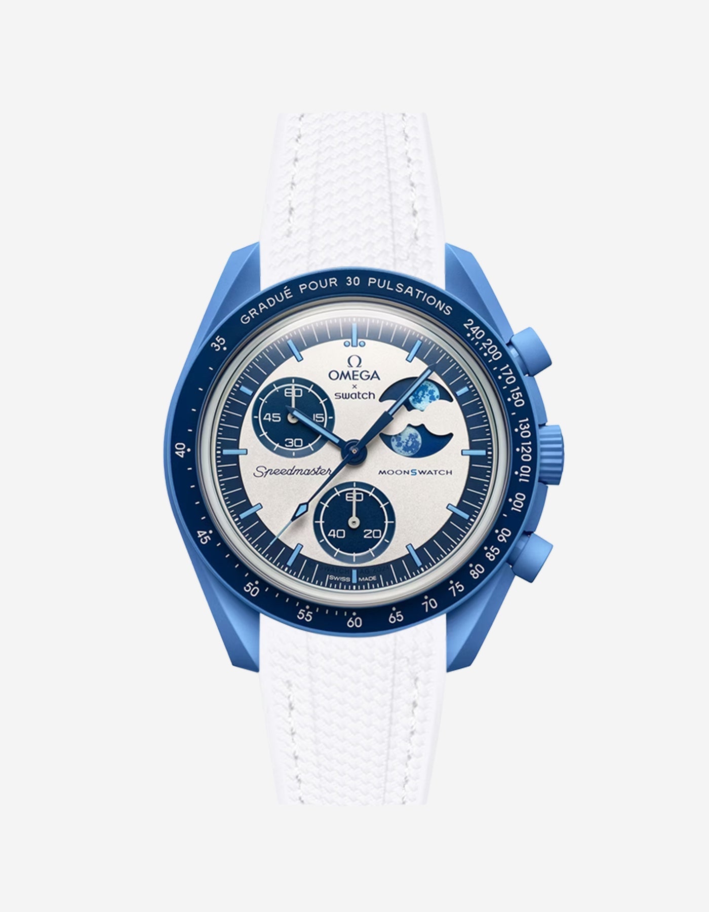 Rubber Strap for Omega X Swatch MoonSwatch Mission to the Super Blue Moonphase